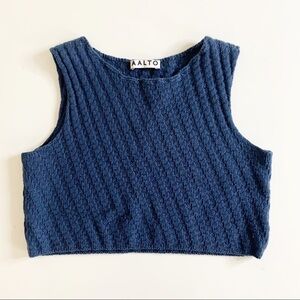 AALTO Wool Knit Cropped Sweater Top Size XS